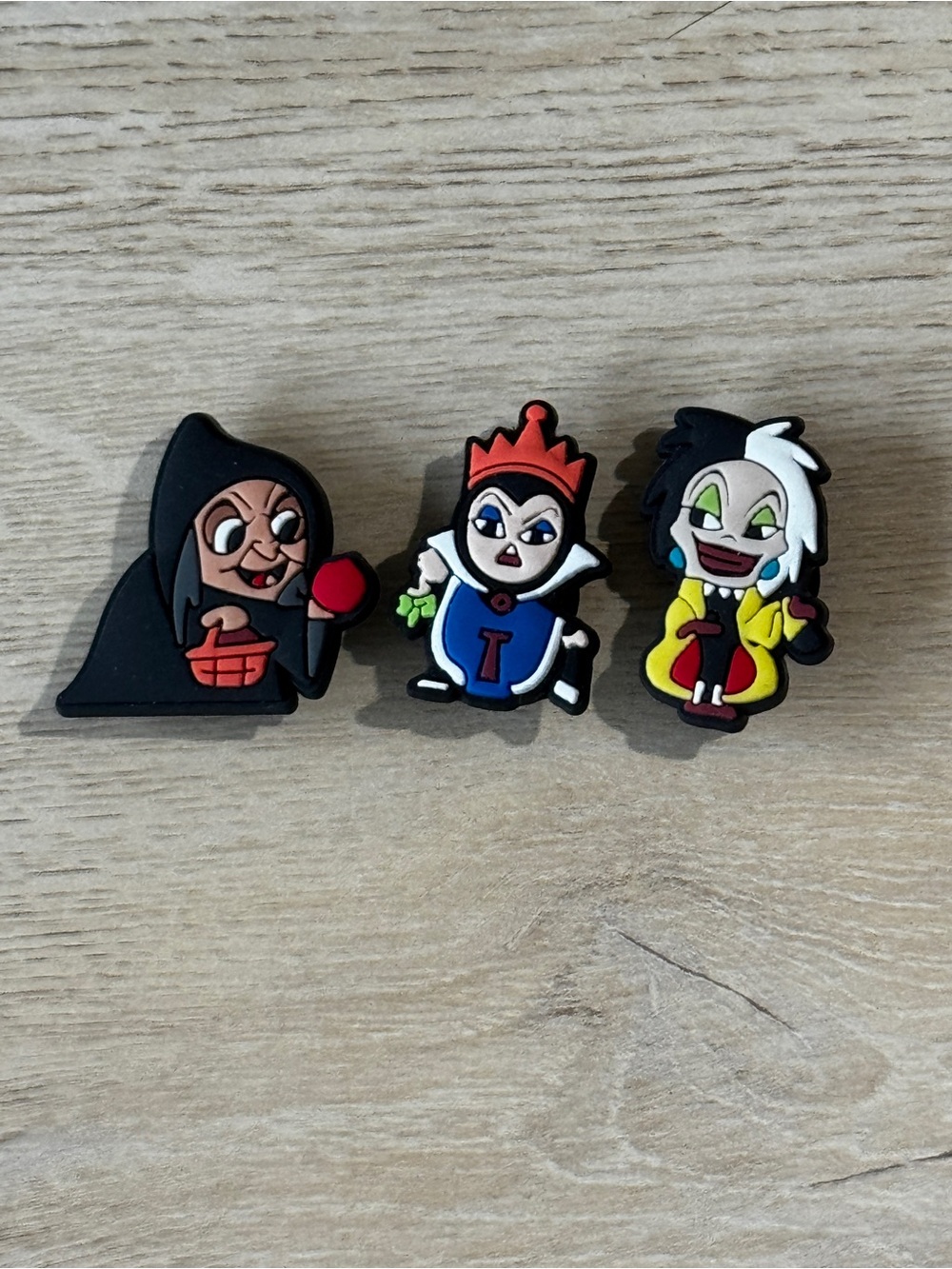 Set of 3 Disney Villain Crocs Jibbitz Charms